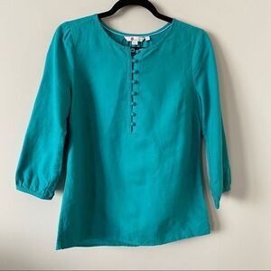 BODEN-LINEN / Cotton Blend Boho Blouse